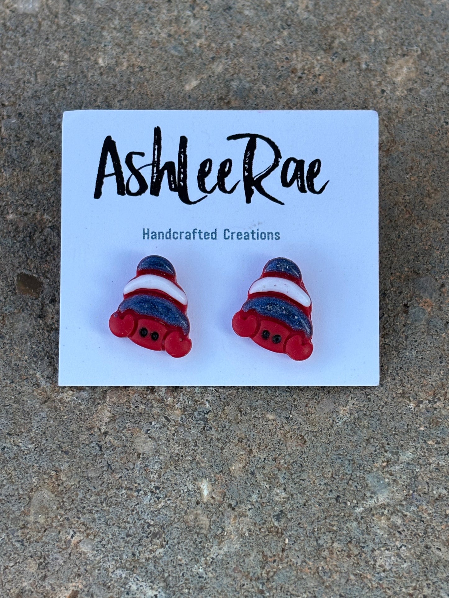 Red, White & Blue Crabby Studs