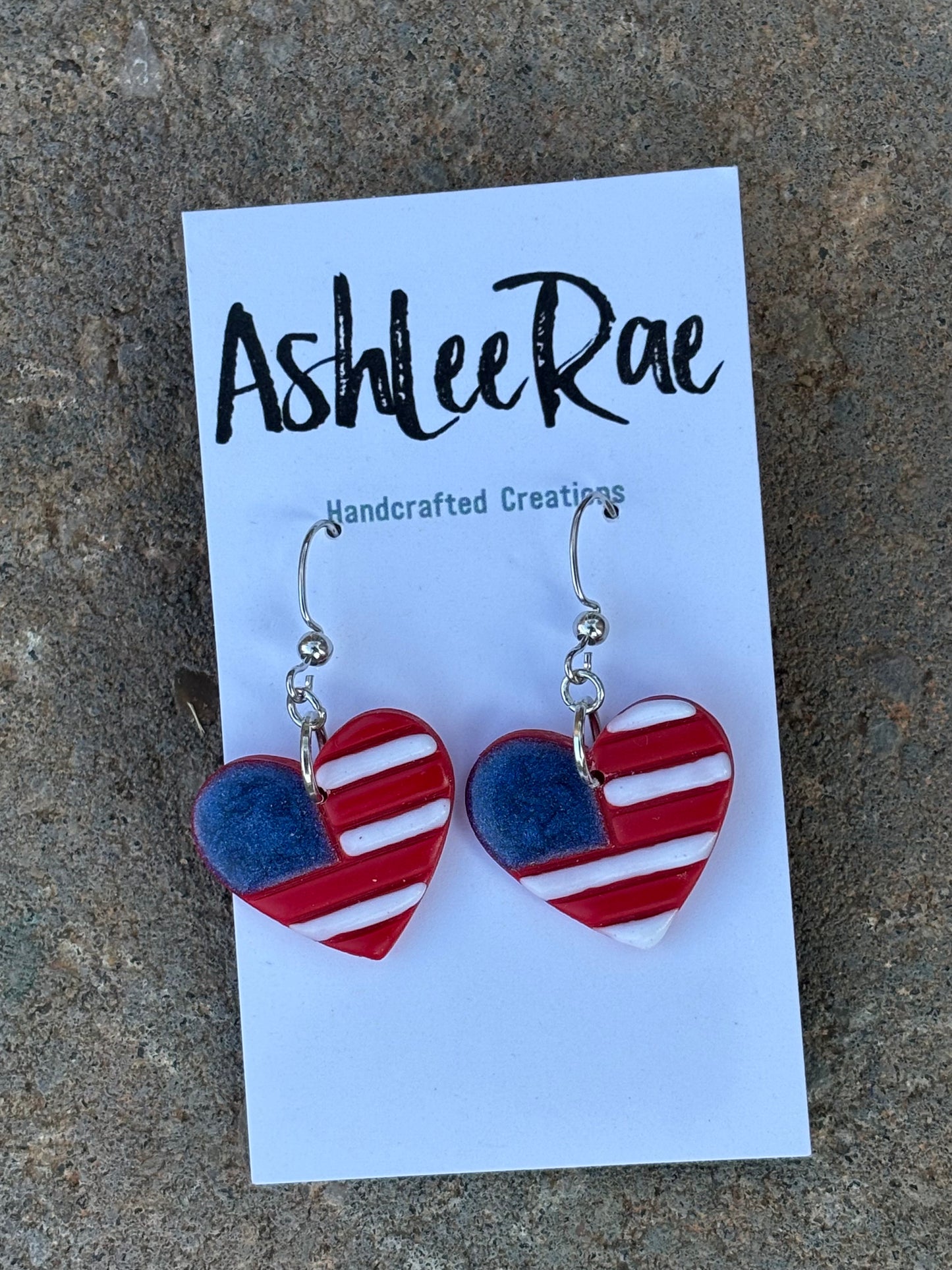 Patriotic Heart Dangles